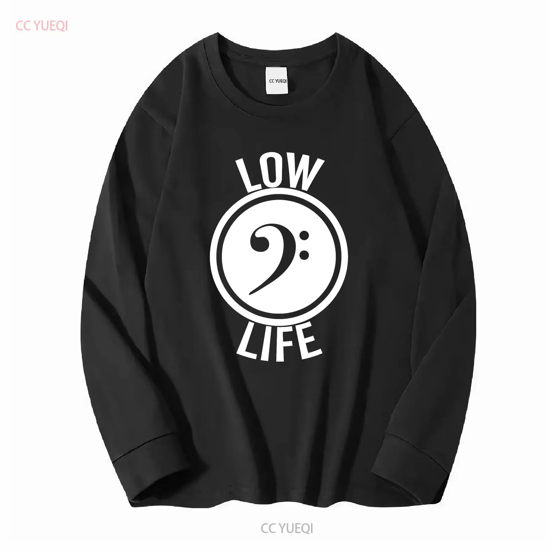 Low Life Bass Clef Guitar Player Music F Funny Active T Shirt vintage Washed Slightly Versatile Stretched Stylish Casual