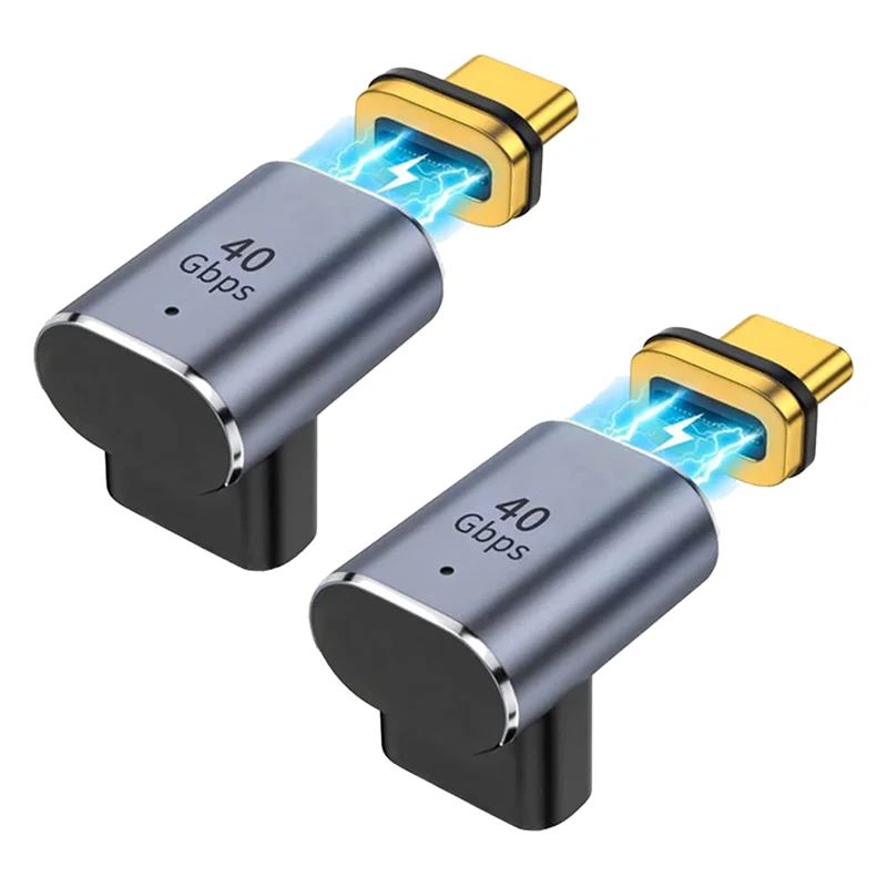 Y22A 2 PCS USB C Magnetic Adapter 40Gbps, 24 Pin USB Adapter,PD100W ,8K@60Hz,Type-C Extender, for Steam Deck,MacBook,Galaxy