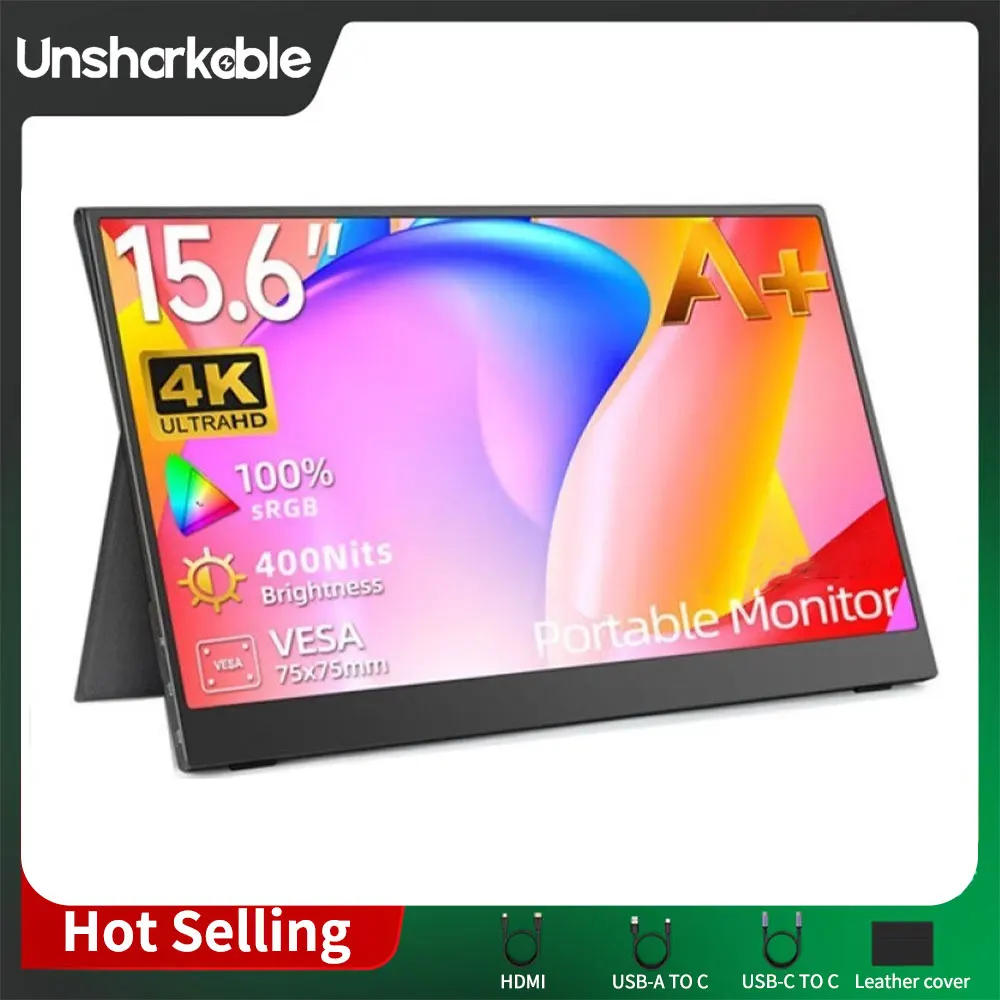 

Unsharkable 15.6 Inches 4K High Color Gamut P3 Portable Monitor PS5 Switch Game Computer Monitor TypeC Extended Secondary Screen