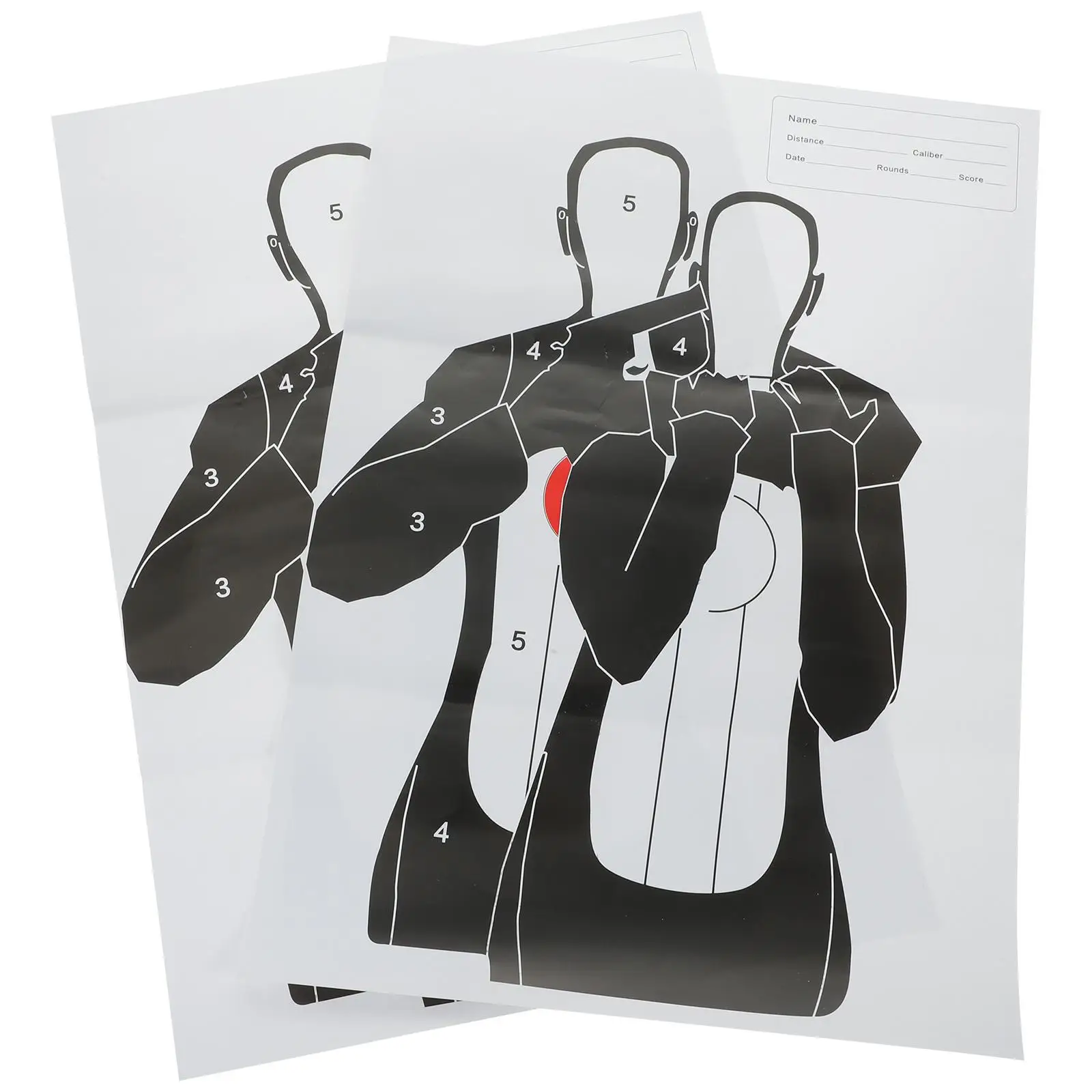 

2 Sheets Head Chest Ring Targets Papers Target Paper Game Training Sports Target Papers For Sports Practice Aim Sticker Targets