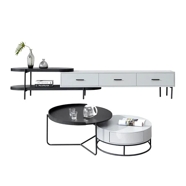 

Nordic, simple, small apartment, storage, creative, coffee table, modern, light luxury, round