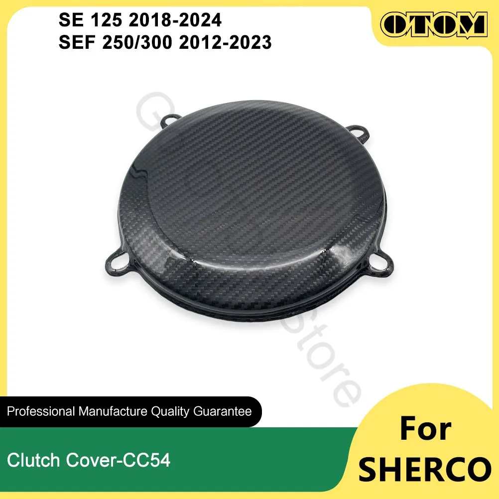 

OTOM 2012-2024 Motorcycle Clutch Cover Guard Engine Carbon Fiber Protector For SHERCO SE 125 SEF 250 300 Pit Dirt Bike Motocross