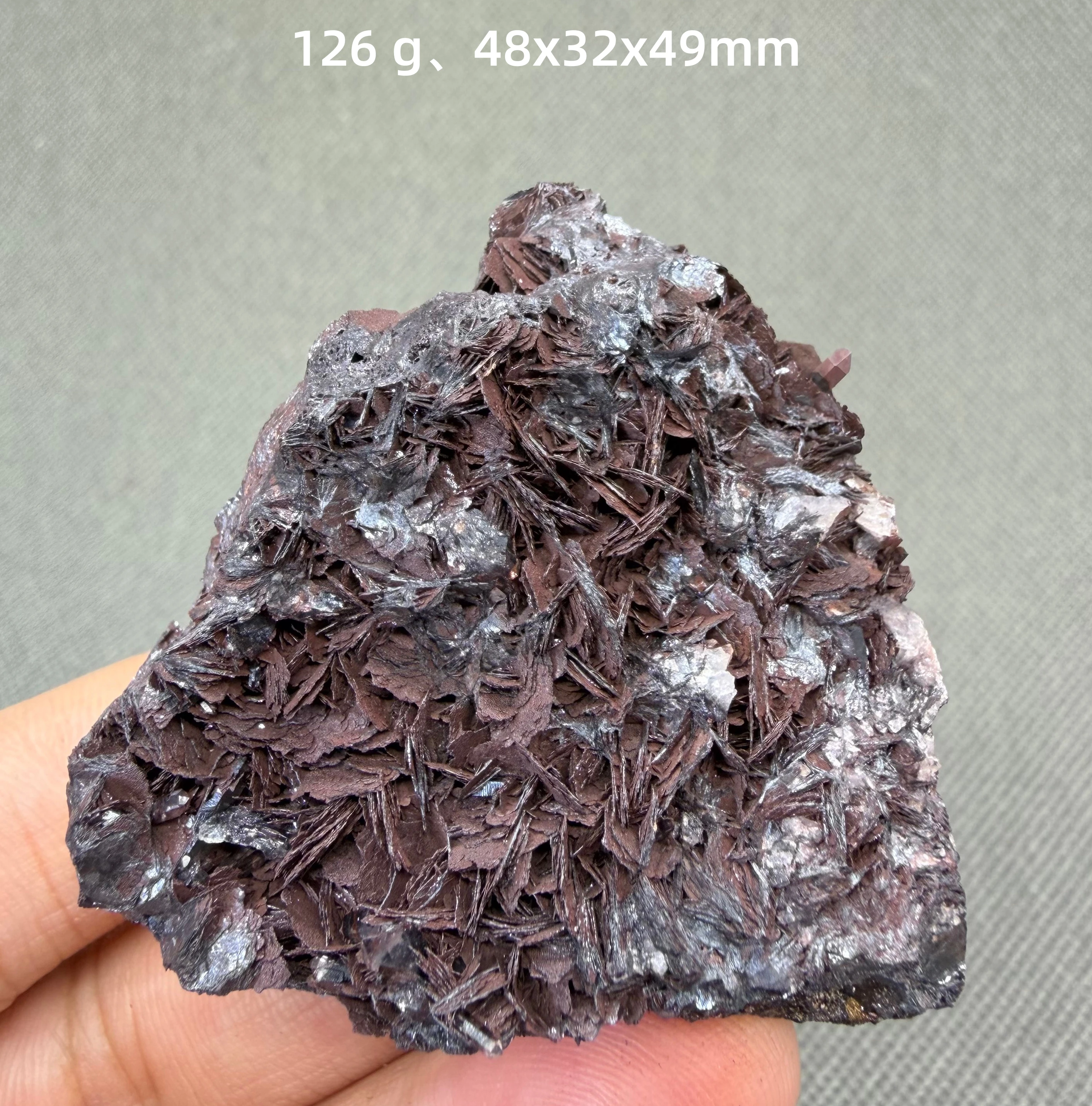 Natural Specularite Specimen, Specular Hematite Mineral Specimen for Collection & Display