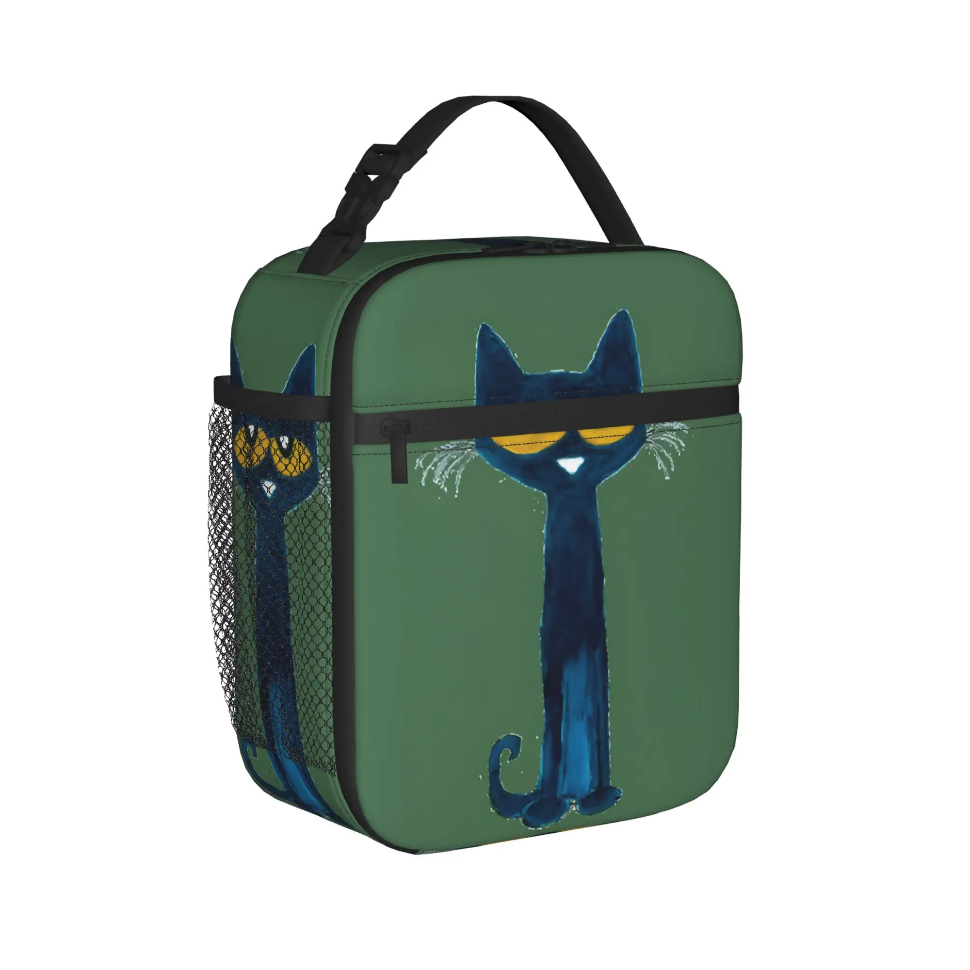 Pete the Cat  Insulated Lunch Bags Thermal Bag Reusable,Lunch Container Cool Cat Leakproof Lunch Box Tote Men Women Work  Travel