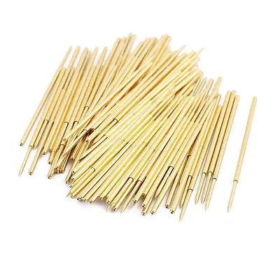 100pcs PAL75-B1 1.0mm Dia 33.3mm Length Metal Spring Pressure Test Probe Needle
