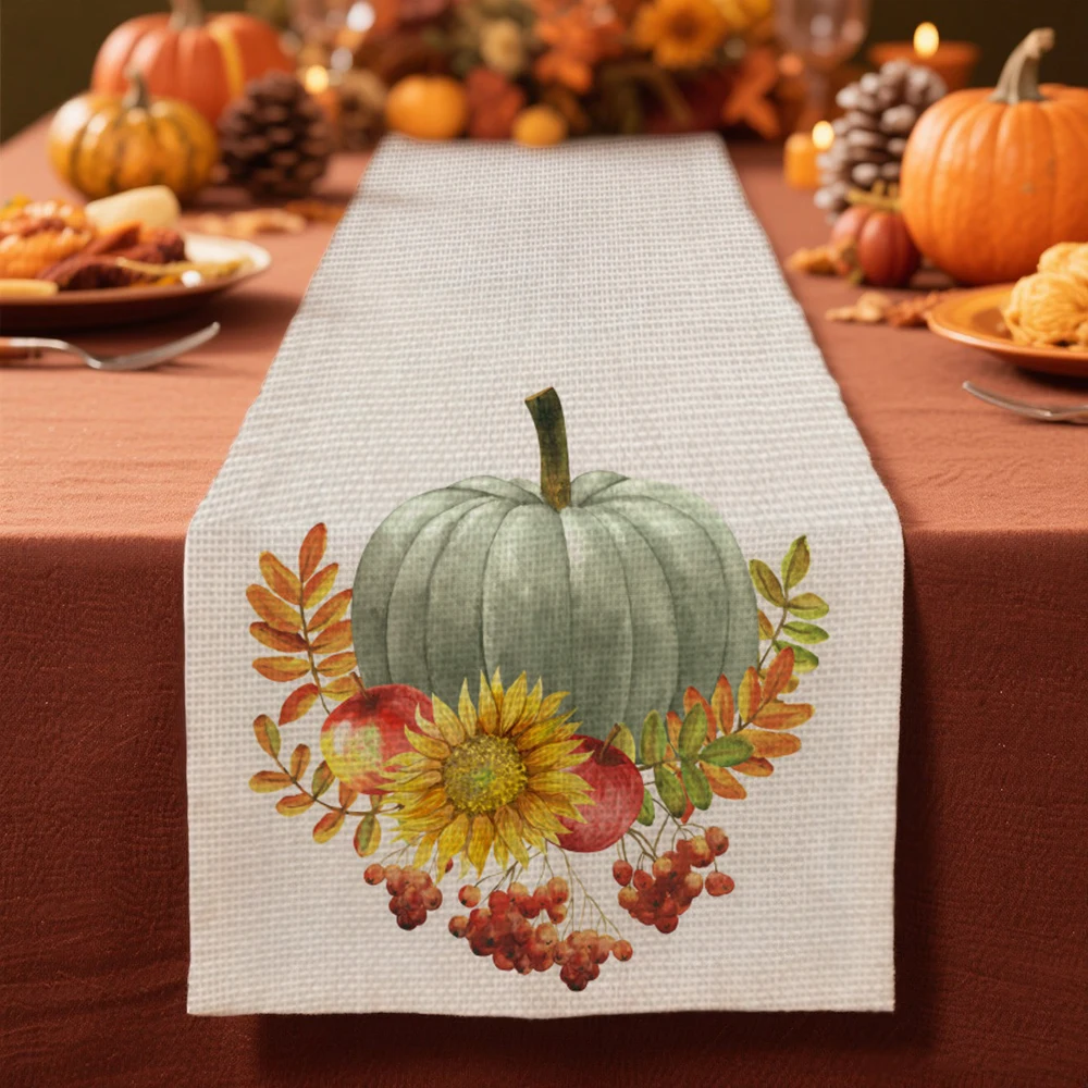 

autumn table runners for dining table decoration & accessories Thanksgiving Day Harvest Festival tablecloth