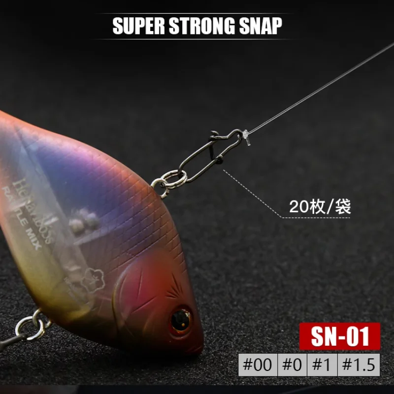 TSUNEKICHI ISSEI Lure Strong Pin 8-ring Fishing Strengthened Connection Swivel Gourd-shaped Pin 20pcs Per Pack