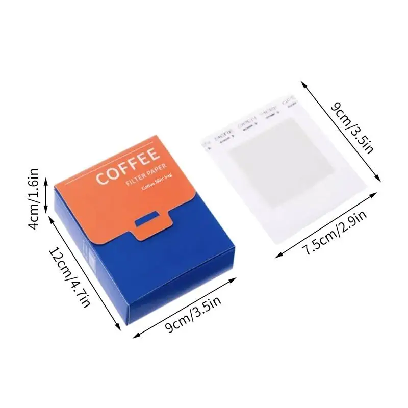 50 Sheets Durable Hanging Ear Coffee Filter Bag Disposable Thickened Coffee Powder Filter Bag Hand Pour Coffee Coffee Filter