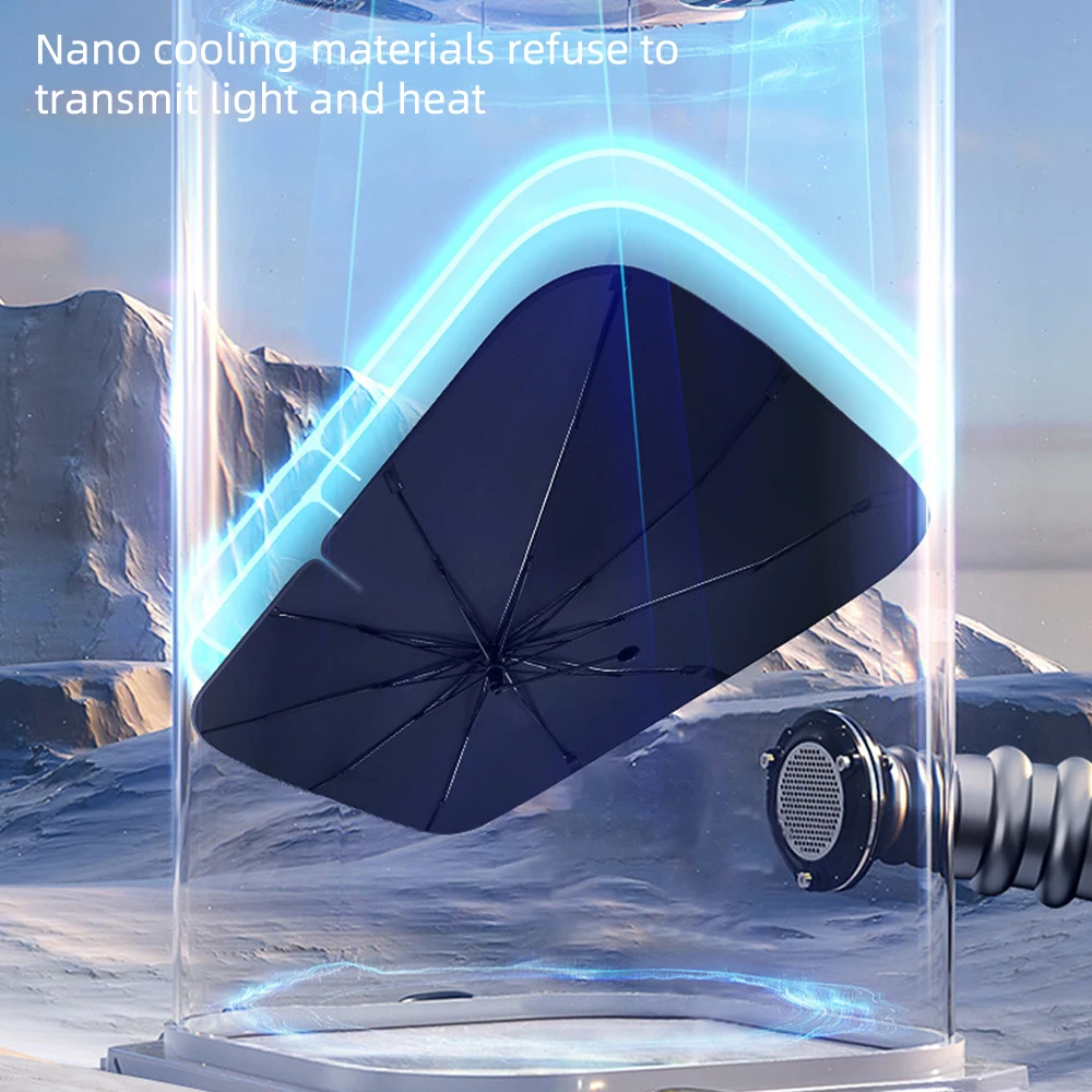 Auto Sonnenschirm Windschutzscheibe Regenschirm Front Sonnenschutz Sonnenschirm Faltbare Sommer Schutz Auto Sitz Wärmedämmung Auto Zubehör – Detail 3