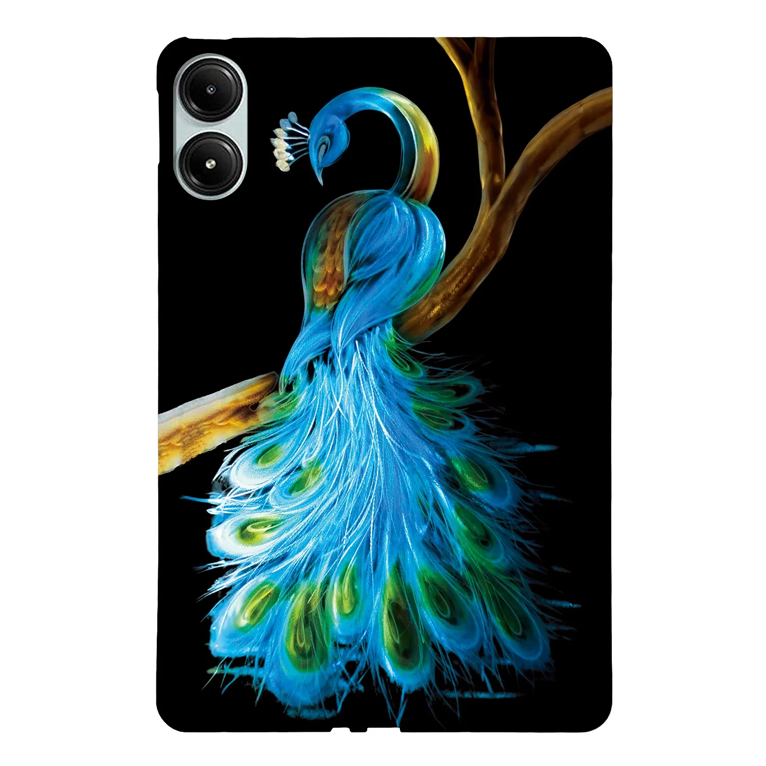 

Tablet Case For Xiaomi Redmi Pad Pro 5G / Pad Pro / Poco Pad 4G Pattern Printing Slim Soft TPU Cover - Peacock