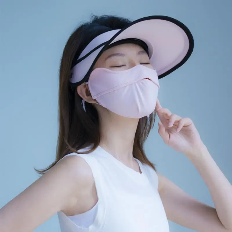 Estate maschera di seta di ghiaccio UV protezione solare moto ciclismo maschera per il viso da donna da uomo traspirante copertura per il viso in