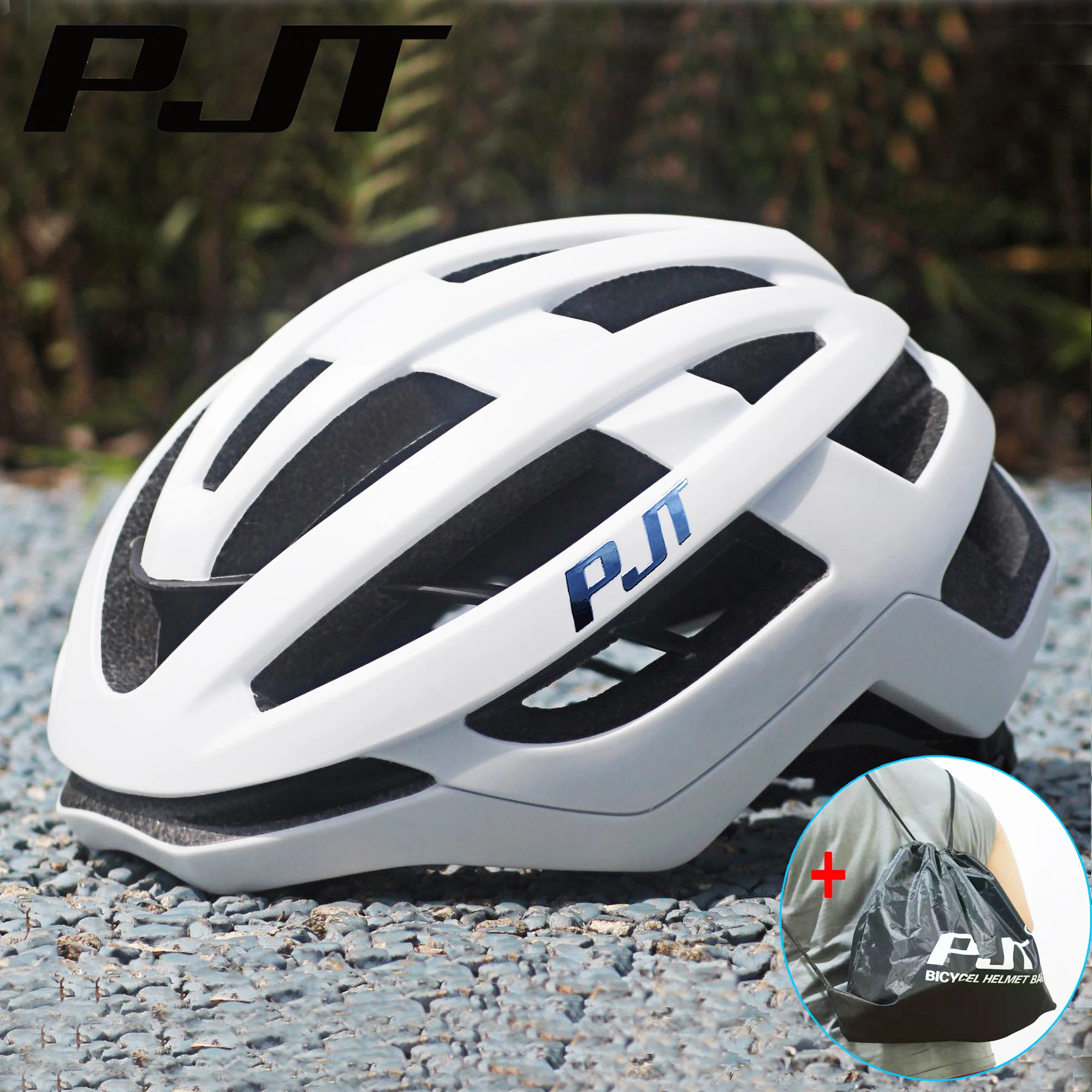 PJT Neuer PC-Fahrradhelm mit Vollkantenschutz, Ultraleichtes 3D-Stiffener-Design, MTB- und Rennradhelm, Erwachsenen-Radsicherheitshelm