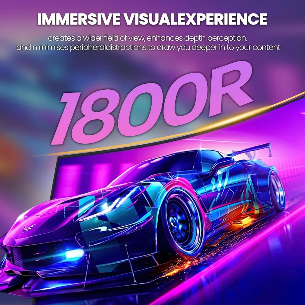 27 Inch Gaming Monitor,Full HD(1920x1080P) Panel 1800R 240Hz Refresh Rate Computer Monitor