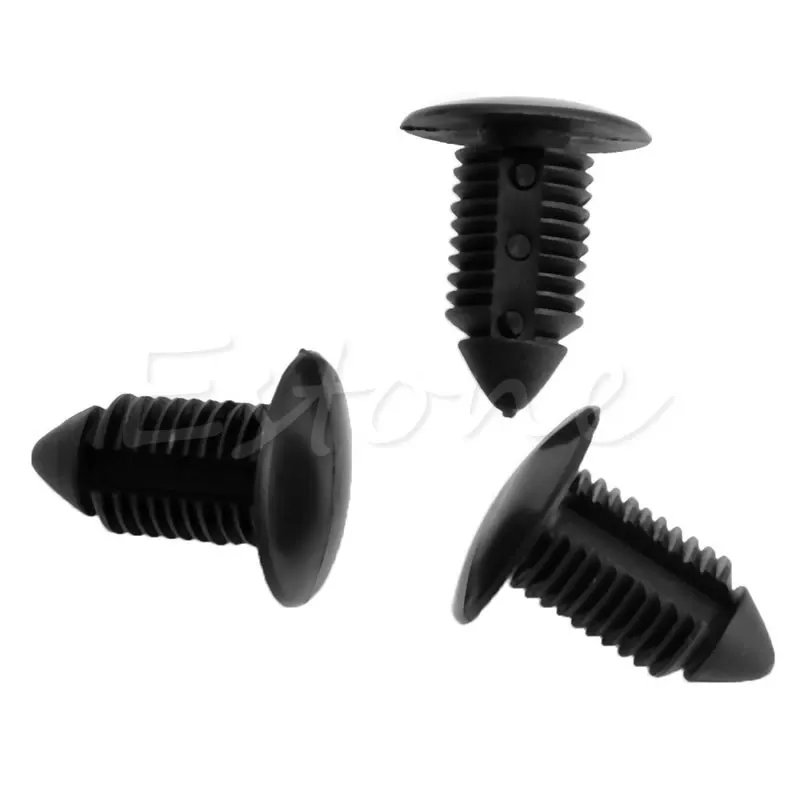 QILEJVS 20Pcs 11mm Car Hole Plastic Black Door Bumper Fender Rivet Push Clips Fasteners