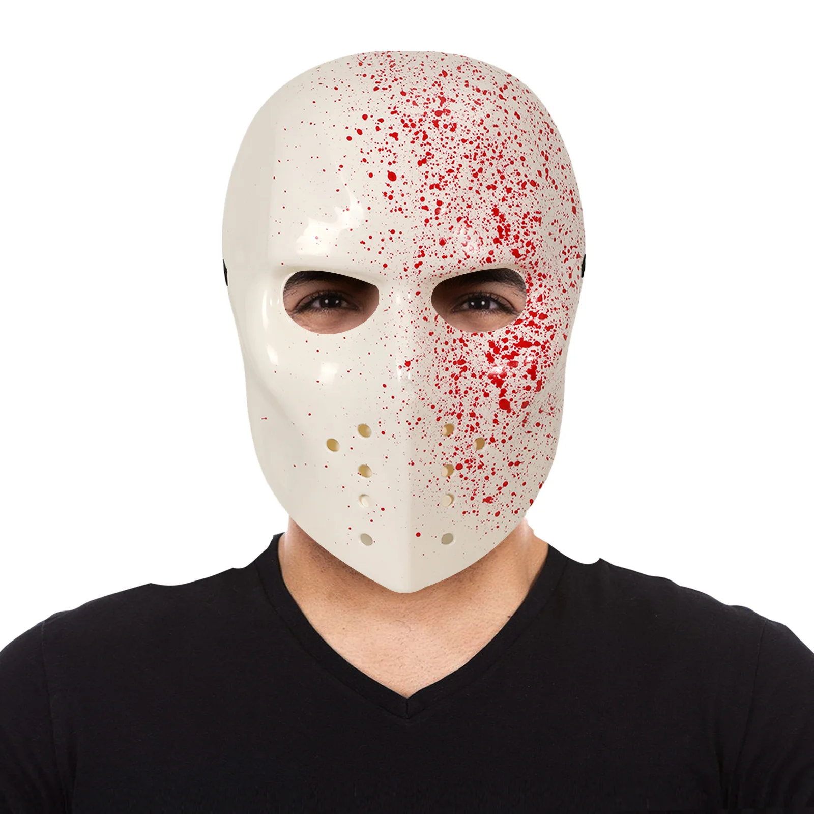 قناع الهوكي الدموي، أقنعة حفلات تنكرية مريحة، قناع رعب تنكري، أقنعة الهالوين الواقعية لحفلات الهالوين الكرنفالية