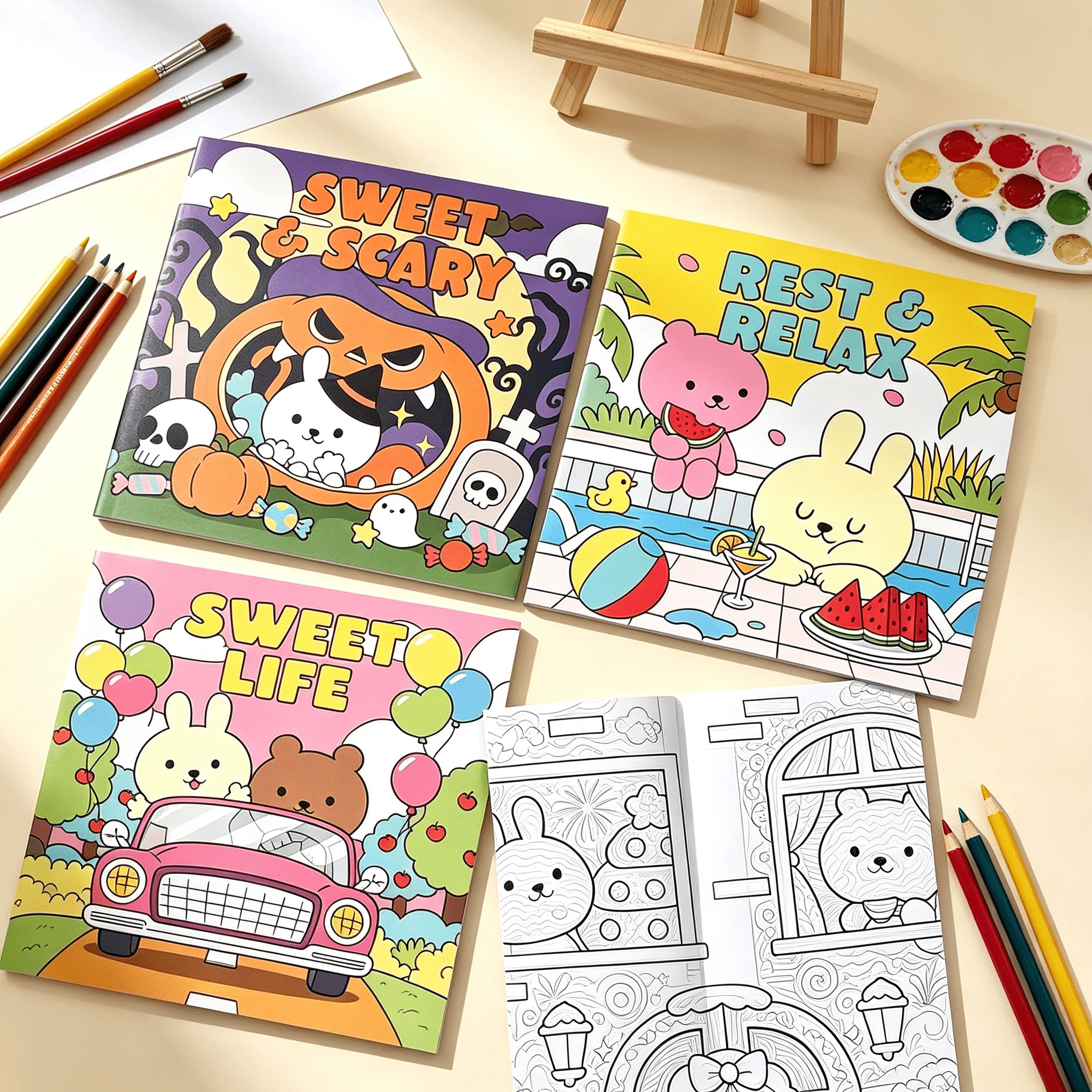16-page drawing and doodling book featuring cute animals and drawing guides; helps improve hands-on skills; great Halloween gift