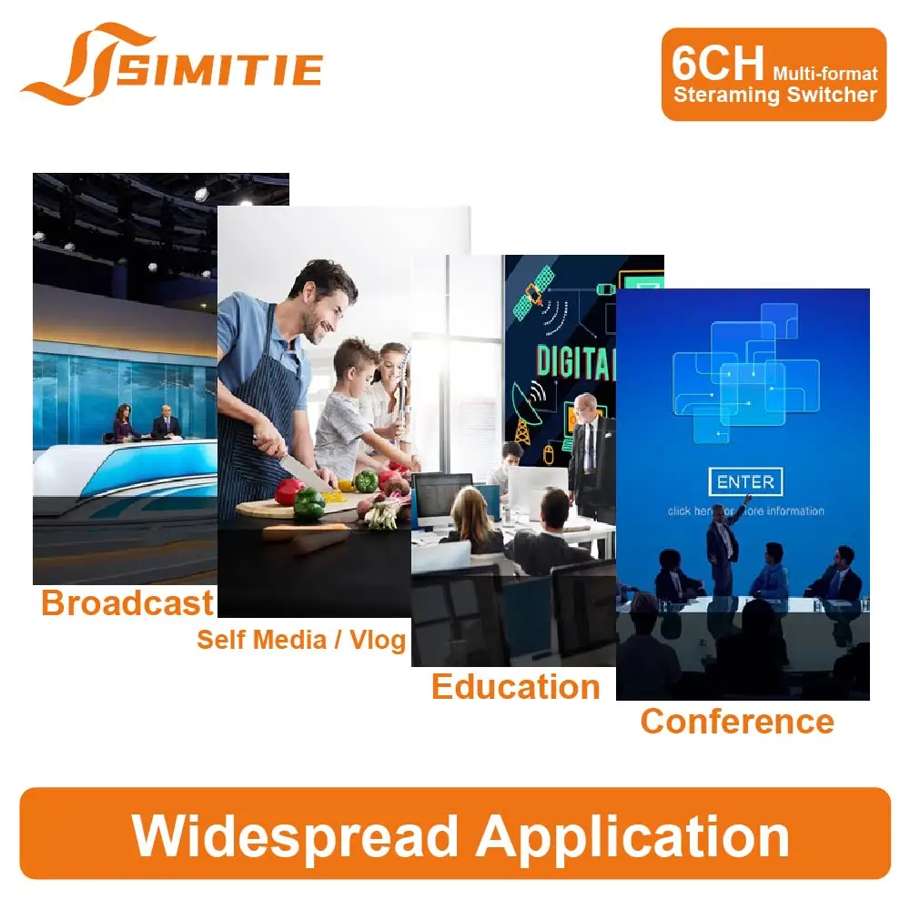 Nuovi arrivi Switcher video Mixer Mini registrazione video Controller a 6 canali con USB tipo-c per streaming Ptz