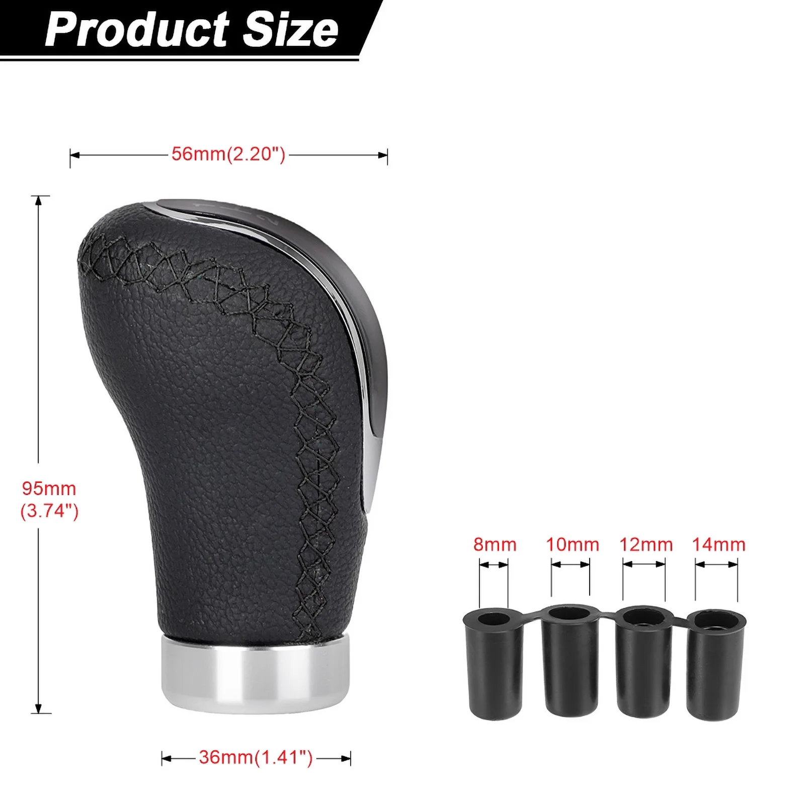 

5/6 Speed R PU Leather Gear Shift Knob Universal Gear lever knob Manual Shift Replacement Modified daewoo nuance daewoo racer