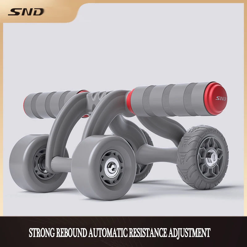 4 Wheels Abdominal Wheel Men Abdominal Fitness Equipment Abdominal Roller Home Thin Belly Mute Weight Loss Device Muscle Trainer