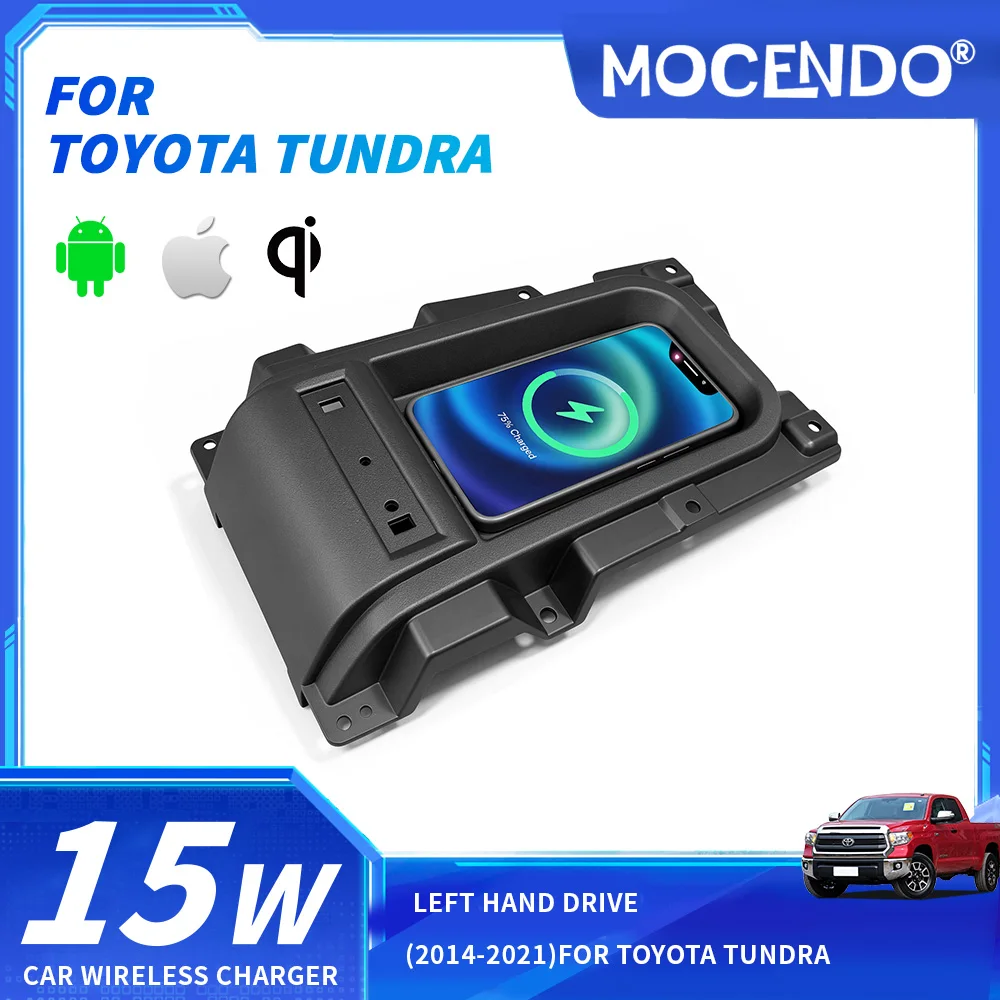 Center Console Wireless Charger Tray Assembly & Harness For 2014-2020 Toyota Tundra