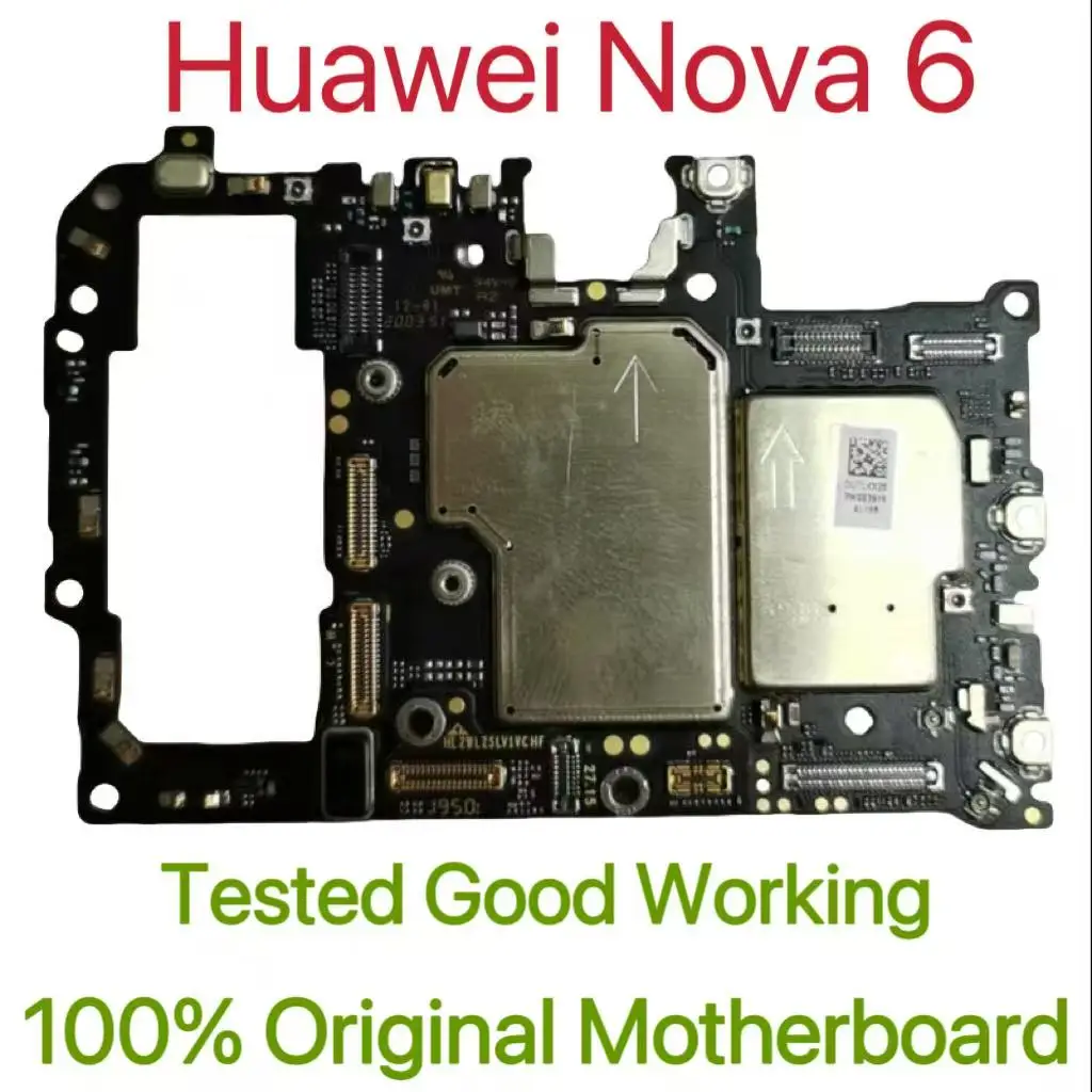 Global Version Original Unlocked Motherboard for Huawei Nova 6 Tested Circuit Plate Main Logic Board for Huawei Nova 6