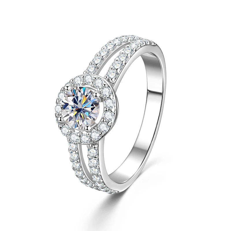 Aurelique 14k Gold Filled Rings 0.5CT Round Cut Cubic Zirconia Wedding Ring Engagement Bridal Finger Jewelry Gift For Women