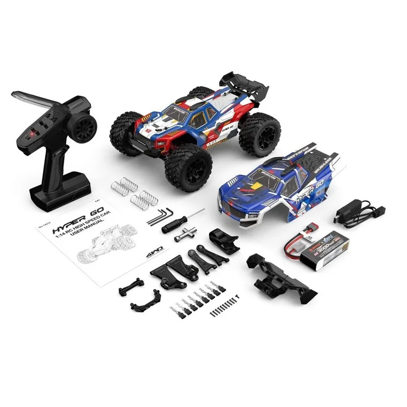 Sell Well 14212 MJX 1:14 Brushless Remote Control Monster Truck Dual Bodies Alloy Chassis High Speed Off Road Racing