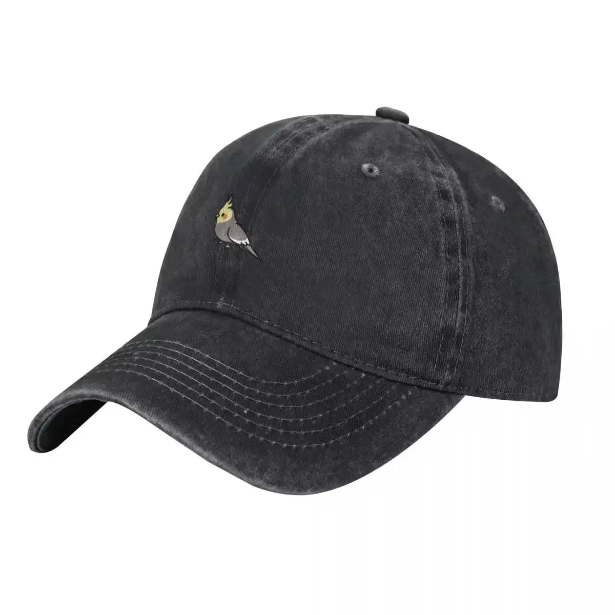 Cockatiel Bird Baseball Cap Washed Cotton Denim Hat Vintage Distressed Dad Cap Adjustable Outdoor Sport Sunhat Unisex