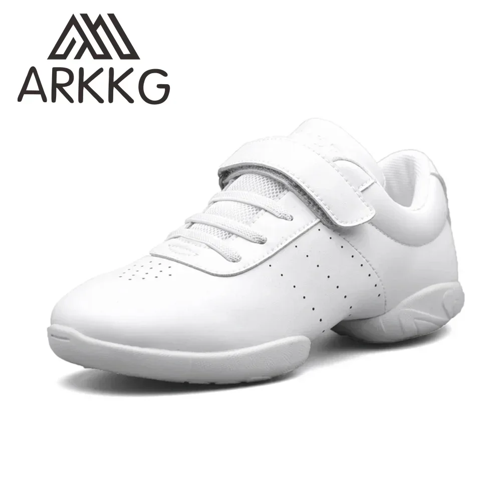 ARKKG Wettkampf-Aerobic-Schuhe für Kinder, weiße Cheerleading-Schuhe, Trainings- und Wettkampfschuhe, künstlerische Gymnastikschuhe, Tanz