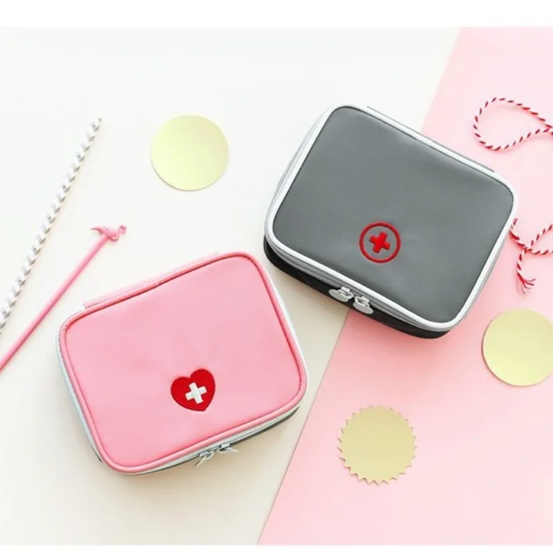 Mini Home First Aid Kit Large Capacity Multi Compartment Portable Medical Storage Bag for Emergency Medicine Supplies Travel