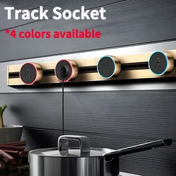 Wall Mounted 8000W UK US AU EU Standard Usb Portable Rail Power Track Socket Household Removable Electric Extension Socket