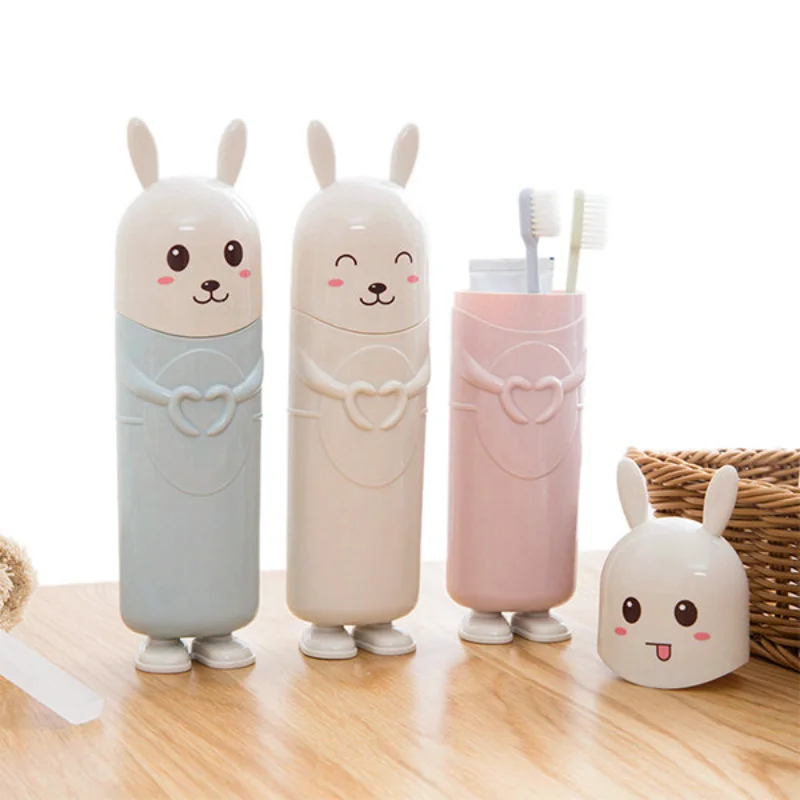 Cute Cartoon Travel Toothbrush Case Holder for Kids, Portable Toothbrush & Toothpaste Travel Case Toothbrush Holder with Cover