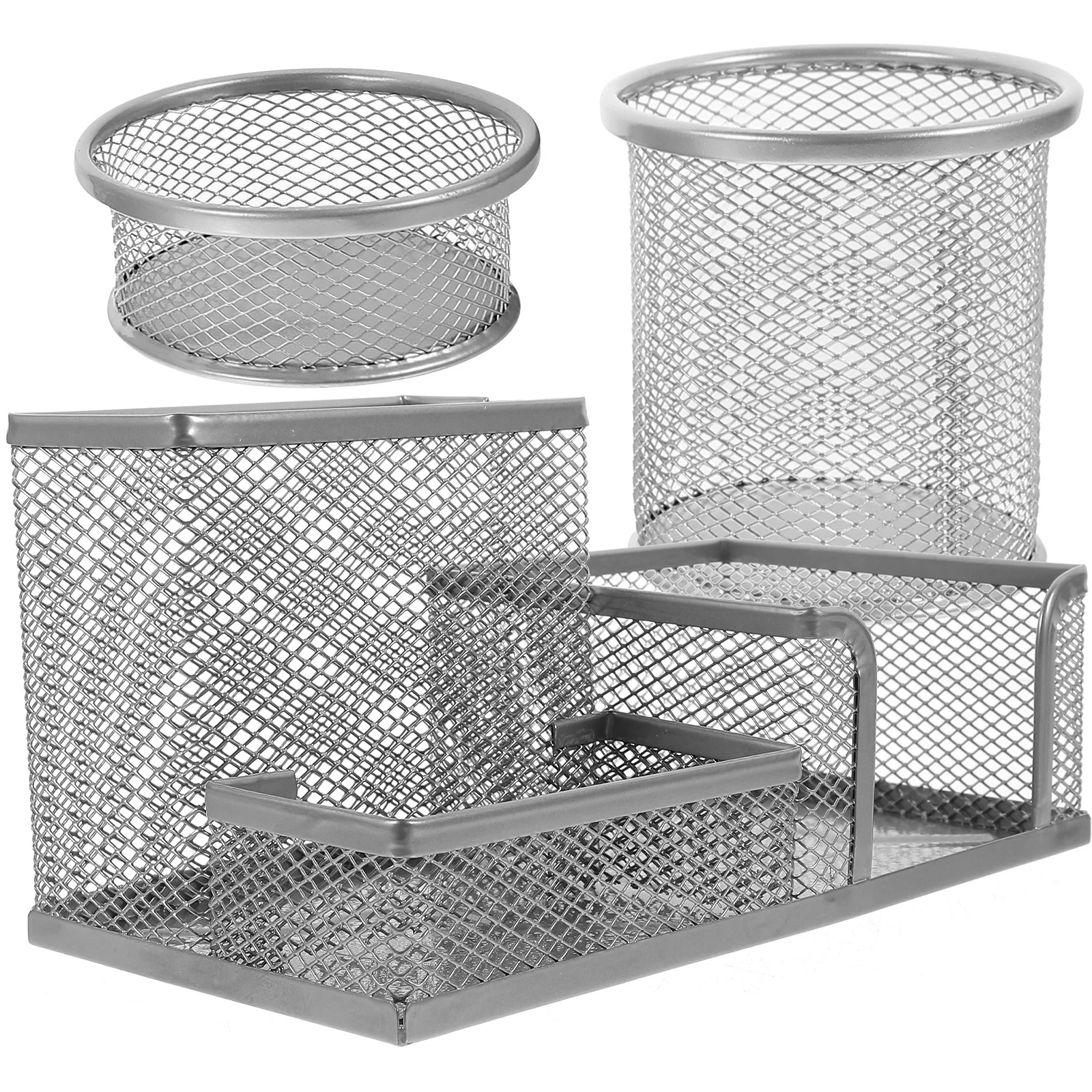 

1Set Iron Pen Organizer Exquisite Workmanship Makeup Storage Desktop Decoration Tidy Orderly Pencil Supplies Large Capacity