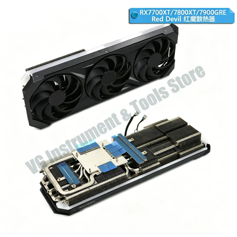 Neuer Ersatz-Kühlkörper für Powercolor RX 7700XT 7800XT 7900GRE 7900XT 7900XTX Red Devil Grafikkarten – Detail 1