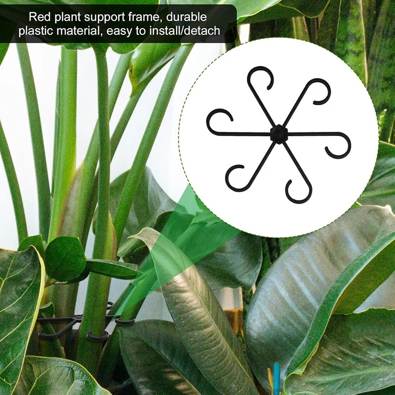 AT51-12Pcs Plant Stem Support, 4 Sizes Flower Plant Stem Hook Stakes Trellis Plants Climbing Rack For Different Plantfor