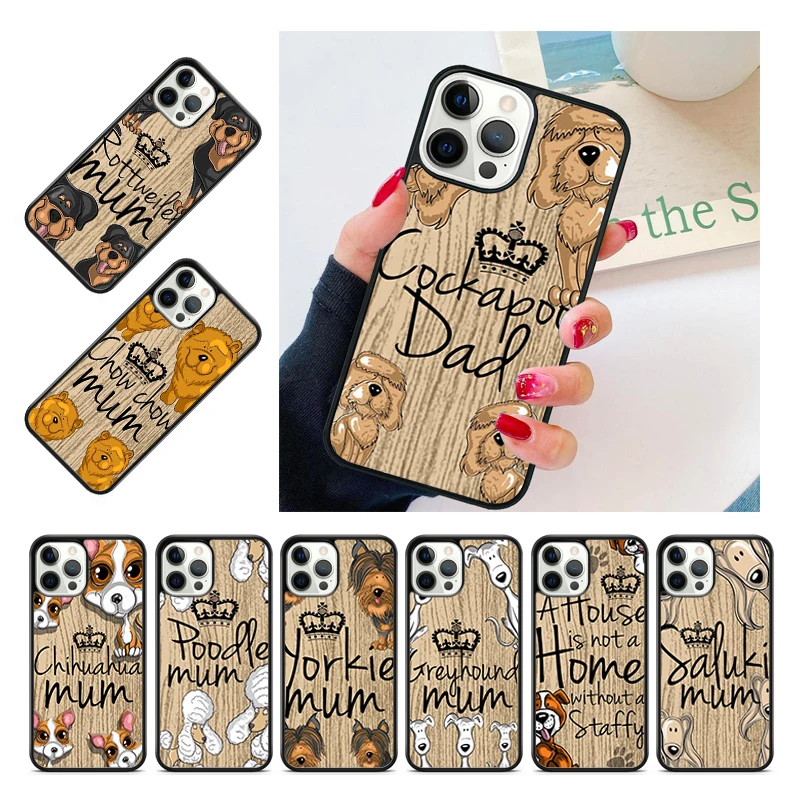 Чехол для телефона Rottweiler Labrador Beagle Mum для iPhone 15 16 Pro Max 14 13 12 mini 11 Pro Max XS X XR Plus Coque