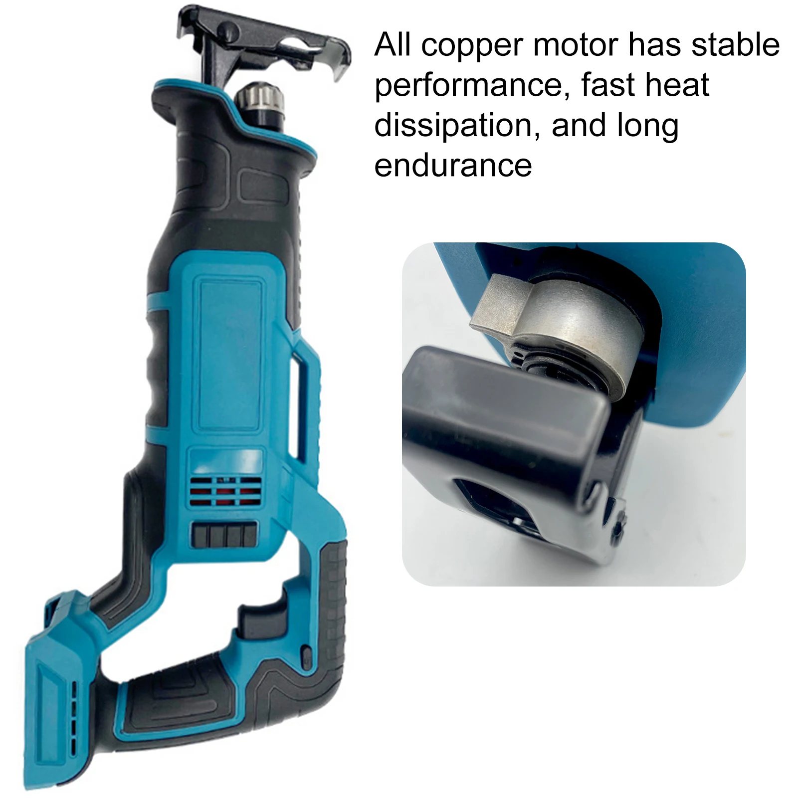 Cordless Reciprocating Saw Adjustable Speed Chainsaw Wood Metal PVC Pipe Cutting Bandsaw Power Tool for Makita 18V Battery