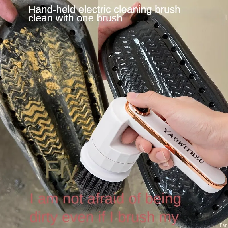 Electric Cleaning Brush Handheld Rechargeable Waterproof Shoe Brush Electric Multifunctional Brush for Home Use Cleaning Tools