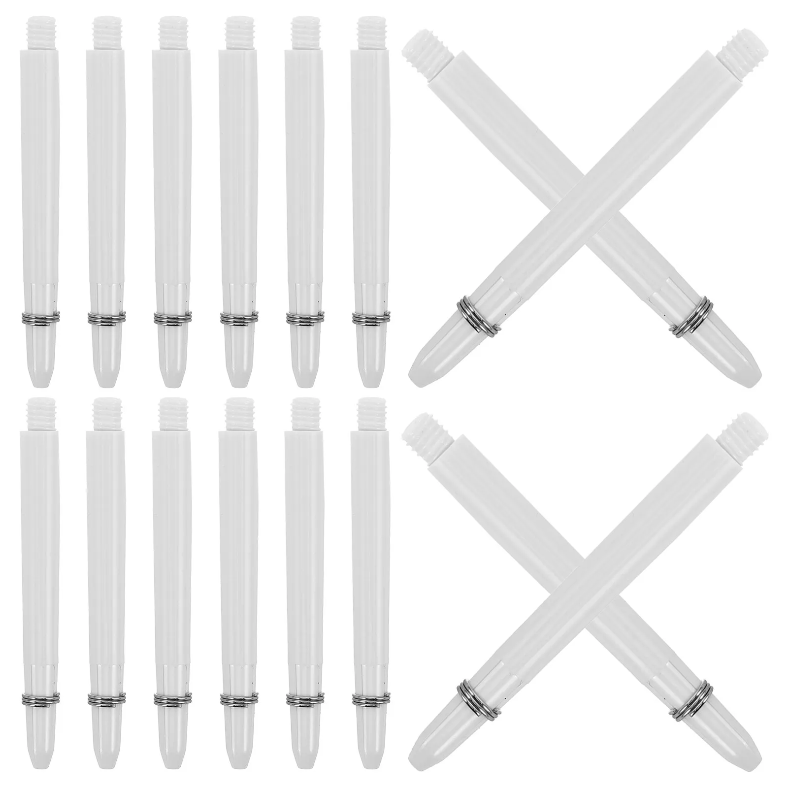 

50Pcs 2Ba Nylon Threaded Dart Shafts Ring Set Soft Tip Steel Tip Accessories Replacement Parts for Long Flight Games