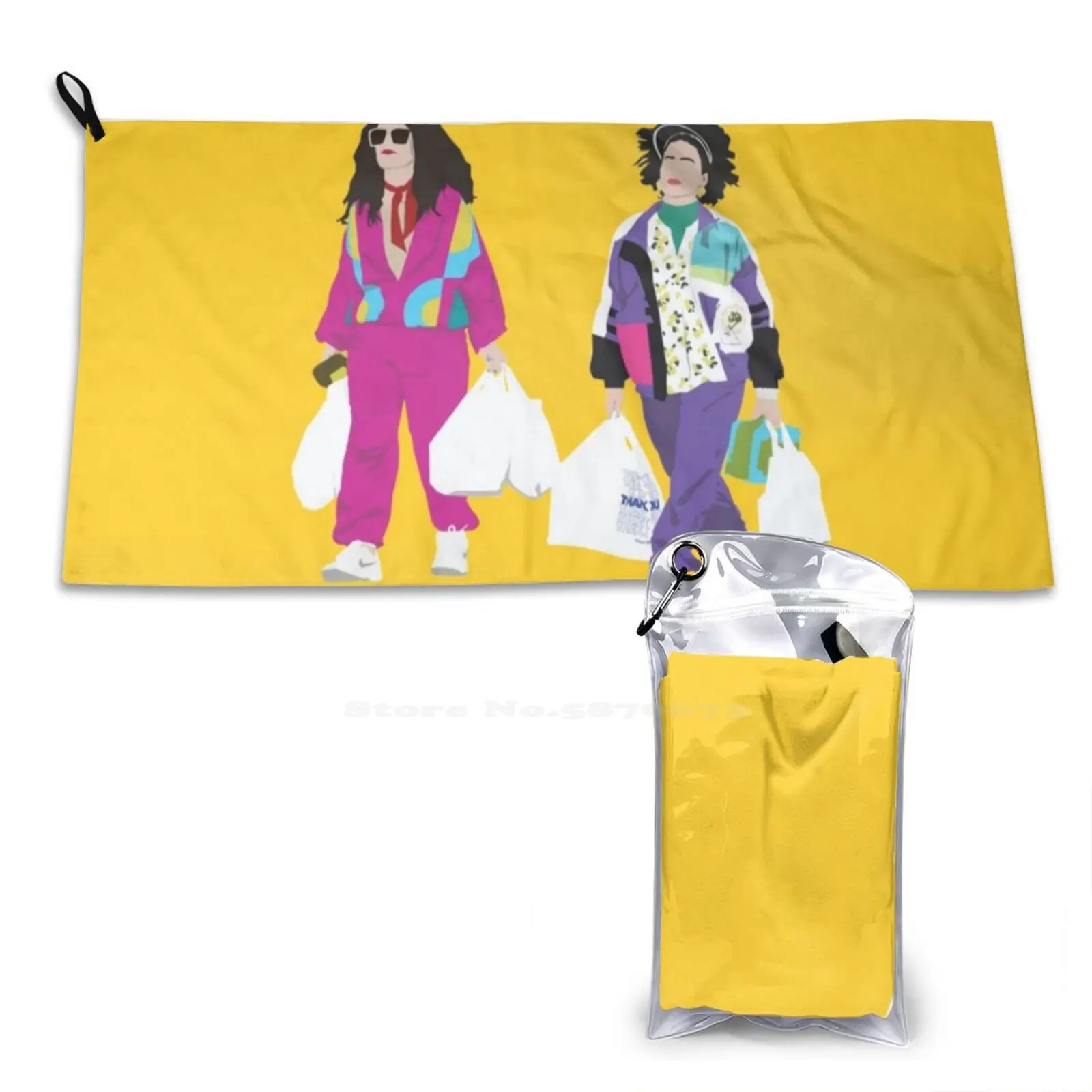 Broad City Ilana And Abbi Retro Soft Towel Quick Dry Beach Towel Broad City Ilana Glazer Abbi Jacobson Ilana And Abbi Tv Show