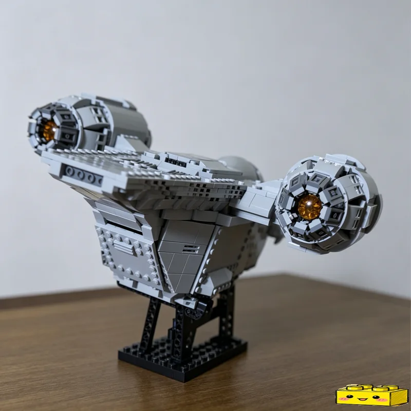 NEW 1651PCS Razor Crest Spacecraft MOC Model Custom Puzzle DIY Assembly Educational Toy Gift Collection Display Popular Blocks