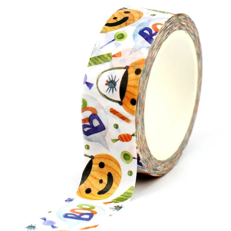 

NEW 1X 10M Decor Pumpkin Boo Halloween Washi Tape for Scrapbooking Craft Journal Masking Tape Kawaii Papeleria