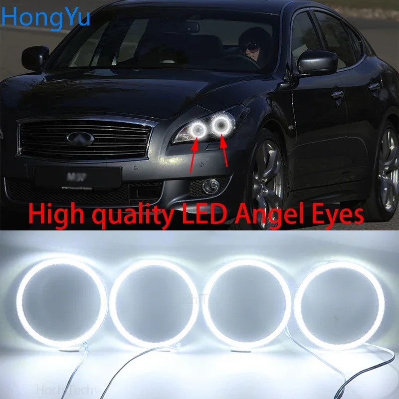 

Супер яркий белый цвет 3528 SMD Led Angel Eyes Kit дневные ходовые огни DRL для Infiniti M(Y51) M25L M35hL M35 M37 M56 Q70
