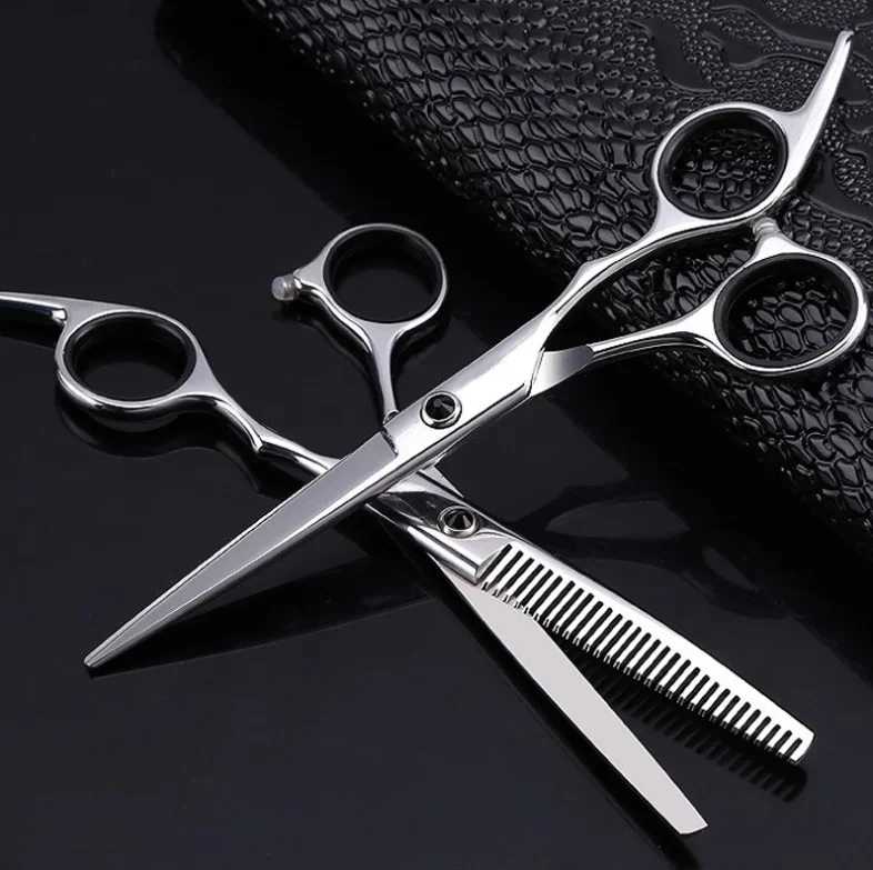 Professional Barber Scissors Accessories Shop 6 Inch Hairdressing Hair Haircut Cutting Thinning Tools Salon Hairdresser's Set