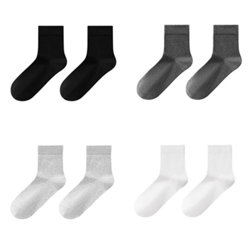 

Мужские хлопковые носки до середины икры на весь день, легкие носки с контролем запаха для офиса, бега, пешего туризма 15UB