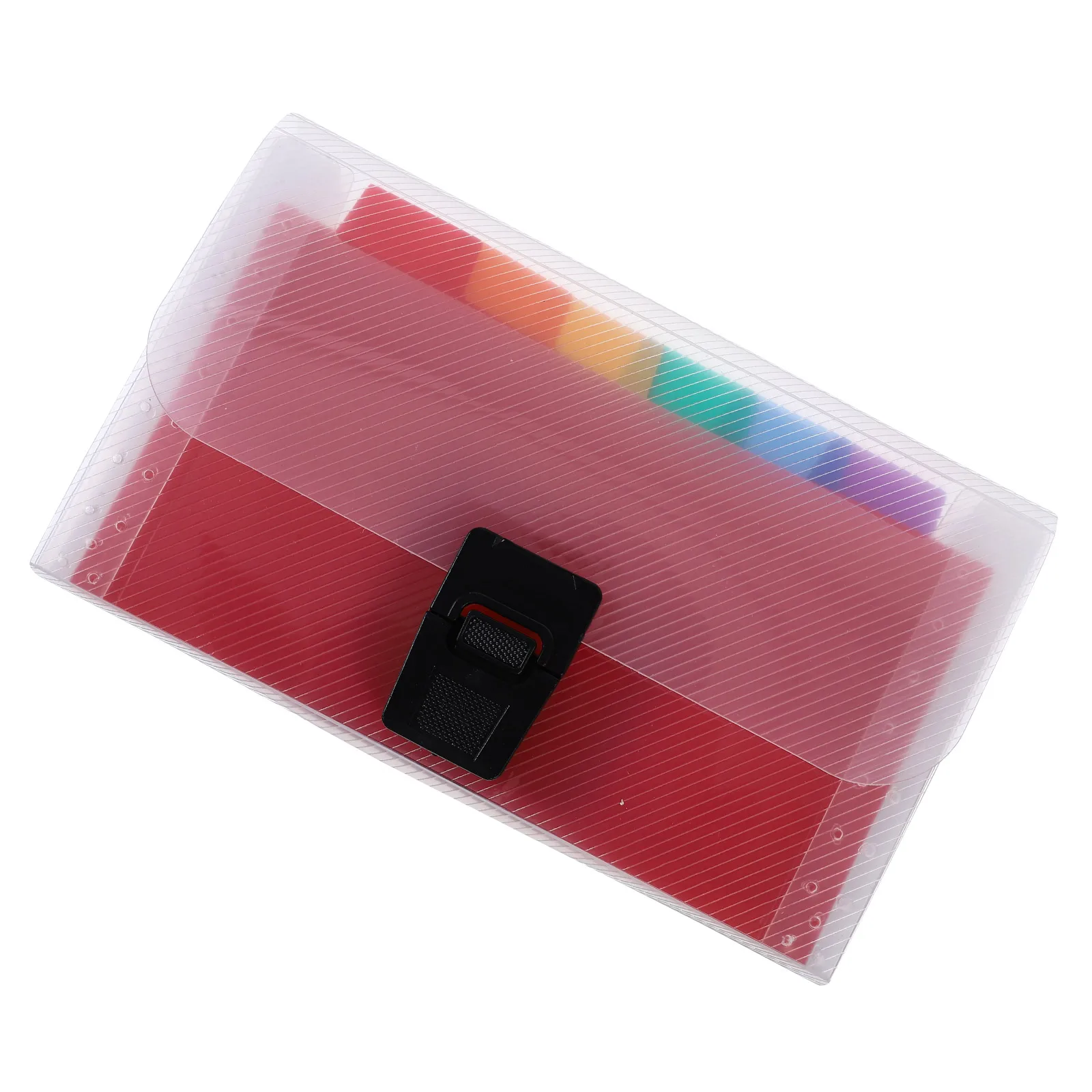 

Rainbow Accordion File Folder Plastic Expanding File Organizer Portable Multi Pocket Document Sorting Storage Box
