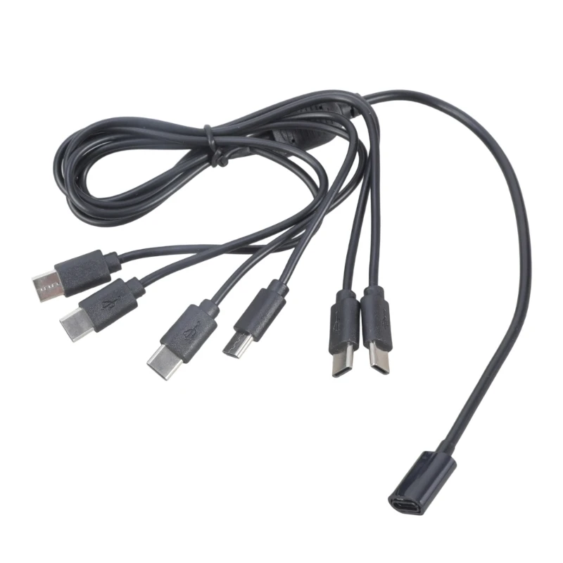  Compact USB C Y Type Cable 4/6 Port Charging Solution 50cm Plastic Design 15W