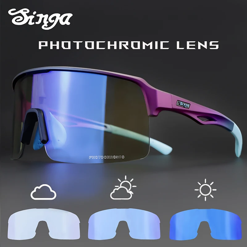 Photochromic Cycling Sunglasses Bike Eyewear Outdoor Glasses  Runnning Sunglasses Bicycle Eyewear Sunglasses