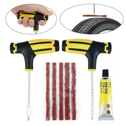 Car Motorcycle Tire Repair Tool Kit Studding Tool Set Auto Bike Tubeless Tyre Repairing Puncture Plug Garage Car Accessories