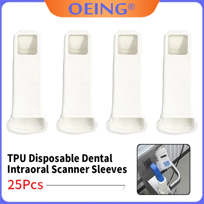 

25Pcs/Box Dental Intraoral Scanner Disposable Protective Cover High-Molecular-Weight Silicone Material Oral Care Consumable Tool